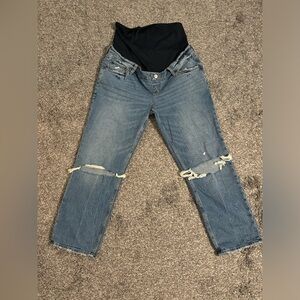 Abercrombie Maternity full panel ankle straight jeans. Size 8r/29